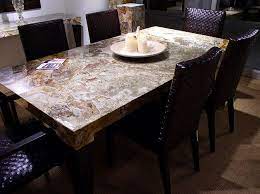 Seats up to 4 people, ideal for any dining area, such as a kitchen, dining room, dinette, or small apartment. 1 Contemporary Furniture Stone Dining Table Stone Top Dining Table Dining Table Marble