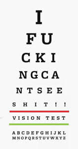 Details About Framed Print Funny Eye Chart Picture Snellen Optician Glasses Vision Test