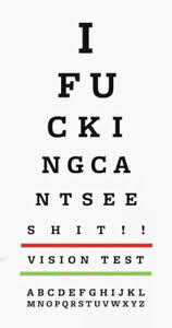 details about framed print funny eye chart picture snellen optician glasses vision test