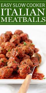 Slow Cooker Meatballs In Tomato Sauce Recipe Simplyrecipes Com Recipe Slow Cooker Meatballs Meatball Recipe Slow Cooker Easy Slow Cooker