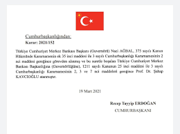 Uysal, çetinkaya'nın ardından görevinden alınan ikinci merkez bankası başkanı oldu. Kfiz2vvg Dogmm