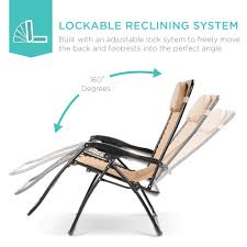 Product description the martha stewart living grand bank chaise lounge combines artful curves with ironclad strength for the best of both worlds. Best Choice Products Oversized Folding Zero Gravity Outdoor Reclining Lounge Patio Chair W Cup Holder Tan Walmart Com Walmart Com