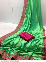 Bahubali Milano Silk Saree D Prabhas, rana daggubati, ramya krishnan i dr. bahubali milano silk saree d