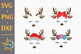 Brain face person human head head silhouette thinking head outline heart hair deer head hunting christmas buck reindeer bear stag. Reindeer Head Svg Png Dxf Digital Files Include 913223 Cut Files Design Bundles