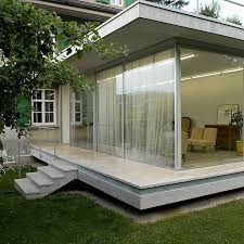 2 Level Terrace With Glass Wall Vitrocsa Sliding Doors Glaswand Anbau Haus Haus Architektur