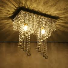 Modern Crystal Raindrop Chandelier Lighting Flush Mount Led Ceiling Light Lamp For Sale Online