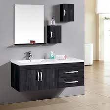 Ce mobilier réduit ainsi l'encombrement de la pièce. Meuble De Salle De Bain Moderne Avec Lavabo Pour Gaucher Sb