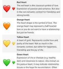 Pin On Feelings For instance, a red heart means pure love.