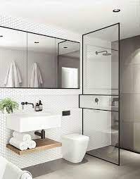 If you have a small bathroom, this is a great way to create the optical illusion of more space. Pin By Julian Hinson On Bathroom Bathroom Interior Design Bathroom Design Modern Bathroom