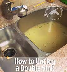How To Unclog A Double Sink Clumsy Crafter Kitchen Sink Clogged Double Kitchen Sink Unclog Sink
