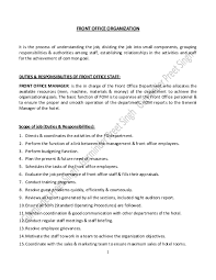Receptionist / office administrator job description location: Pdf Front Office Organization Sreedhar Patnaik Manapuram Academia Edu
