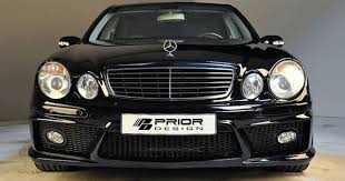 Black Mercedes Benz E Class W211 Full Body Kit Front Bumper E55 E63 Amg Black Mercedes Benz Mercedes Benz Cars Benz E Class