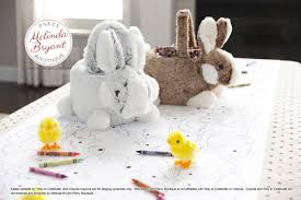 When you need to launder the tablecloth, removing the eggs is simple by bending tip: Easter Table Runner Bunny And Chick Coloring Page Melinda Bryant Party Boutique Blog