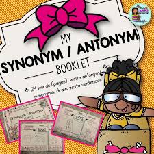 Speech Therapy Synonym Antonym My Booklet Draw Write Sentences Antonym Booklet Synonyms And Antonyms