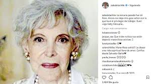 Mes de luto en el teatro chileno: Figuras del espectáculo lamentan la  muerte de la actriz Nelly Meruane