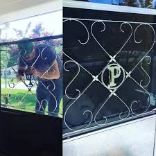 Screen door grille, aluminum, decorative and protective, sunset beach style screendoorgrilles 5 out of 5 stars (2,103) $ 329.00 free shipping add to favorites more colors push bar for screen door, black, white, hunter green, bronze, copper, aluminum, easy install, protective, decorative, custom sizes. Geoff Beth Find A Vintage P For Their Screen Door Grille