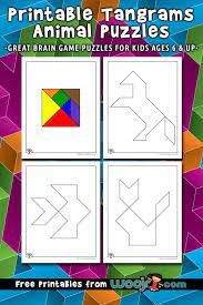 Also, each zebra puzzle is available to play online. Printable Tangrams Animal Puzzles Woo Jr Kids Activities