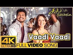 Sachien Tamil Movie Songs Vaadi Vaadi Full Video Song 4k Vijay Genelia Dsp Santhanam Youtube Songs Movie Songs Tamil Movies Online
