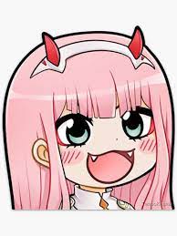 Darling In The Franxx Chibi 02 Sticker By Tenpokawaii Redbubble Darling In The Franxx Cute Anime Character Chibi