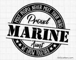 Download Proud Marine Aunt Svg Marine Svg Military Svg Svgcrafters