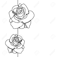 Simple simple flower flower line simple line line flower flowers background lines pattern patterns shading scenic petals vector background flow lines color leaves elegant grass hand painted decoration throat card elegance decorative ornament decor simple lines backdrop blank light color flower. One Line Drawing Of Rose Flower Minimalist Design Isolated On Royalty Free Cliparts Vectors And Stock Illustration Image 128956092