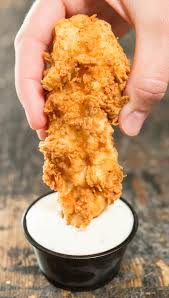 After the buttermilk soak, dredge the chicken pieces in seasoned flour, and fry them in hot oil until crisp and golden. Buttermilk Chicken Tenders Recipe Cooking With Janica