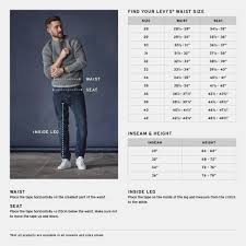 most popular mens jean size chart levis jacket size chart