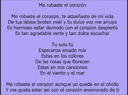 Te fuiste de aquí, encontraste otra vida te fuiste de aquí, enterraste la mía y aunque no estés, yo sigo respirando aquel amor. Me Robaste El Corazon Pista Youtube
