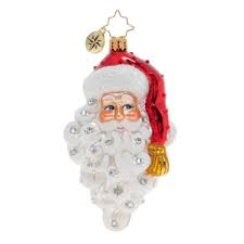 Santa claus embodies childhood innocence and magical delight. Christopher Radko Grinning Santa Christmas Ornament Annual Ornaments