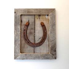 Horseshoe Christmas Gift Framed Horseshoe Art Rustic Etsy Horseshoe Decor Barn Wood Crafts Horse Decor