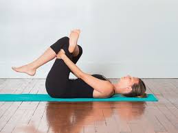 Reclining Half Ankle To Knee Twist Yoga Baby Yoga Yoga Moves
