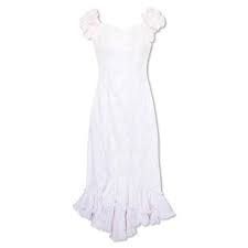 Makamae White Niihau Hawaiian Muumuu Dress Muumuu Dress Hawaiian Wedding Dress Hawaiian Muumuu