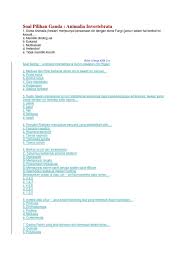 Soal latihan simulasi digital a. Soal Pilihan Ganda Animalia Invertebrata