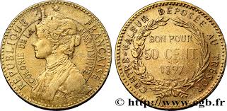 Cet objet est vendu par catawiki. Martinique Bon Pour 50 Centimes Colonie De La Martinique 1897 Sans Atelier Fco 374542 Colonial Coins