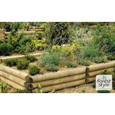 Retenue De Terre Bois Naturel H 40 X L 110 Cm Forest Style Amenagement Jardin Bordure Jardin Jardins