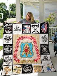 Pin By Adam Nelson On Union Carpenter Union Carpenter Gifts For Carpenters Quilt Blanket