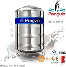 Kebutuhan air tercukupi saat listrik mati. Tangki Air Stainless Penguin Tbsk 1000 Liter Toren Tandon Pinguin Tangerang Jualo