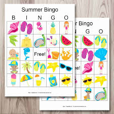 There are five different colors of cards included in the free printable easter bingo game below. Free Printable Summer Bingo Low Prep Boredom Buster The Artisan Life