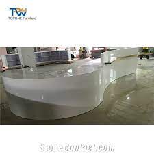 Reception desk / counter for royal naval museum, portsmouth. Curved Modern Design Acrylic Solid Surface Office Reception Table Desk From China Stonecontact Com