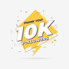 Thank You 10 000 Followers Trendy Flat Geometric Banner 10000 Abstract Png And Vector With Transparent Background For Free Download 100 Followers Geometric Vector Typographic Cards