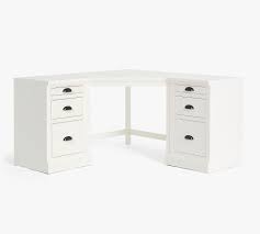 Ideas & inspiration for real life. Aubrey Corner Desk With Lateral File Cabinets Dutch White Pottery Barn Havenly
