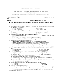 Doc Soal Fiqih Vii Semester Genap Pondok Pesantren Binaul Muhajirin Academia Edu