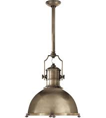 Kindly note, if you cancel your backordered item in order to process a new order at a promotional price, your originally ordered piece will no longer be reserved. Visual Comfort Chc5136an An E F Chapman Country Industrial 1 Light 20 Inch Antique Nickel Pendant Ceiling Light