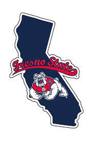 Fresno State Bulldogs Vinyl Decal Ncaa State Shaped Sticker Fresno State Bulldog Wallpaper Bulldog