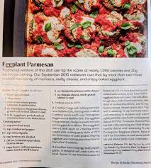 Eggplant Parmesan Cooking Light November 2017 Vegetarian Main Dishes Vegetarian Main Course Cooking Recipes