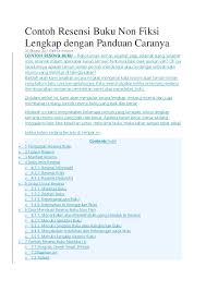 Doc Contoh Resensi Buku Non Fiksi Lengkap Dengan Panduan Caranya Fidel Apria Academia Edu