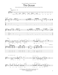 Check spelling or type a new query. The Ocean Sheet Music Led Zeppelin School Of Rock Guitar Tab