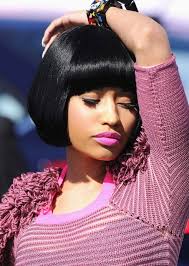 See pictures of nicki minaj with different hairstyles, including long hairstyles, medium hairstyles, short hairstyles, updos, and more. Classic Black Bob Hairstyle With Blunt Bangs Nicki Minaj Hairstyles Hairstyles Weekly