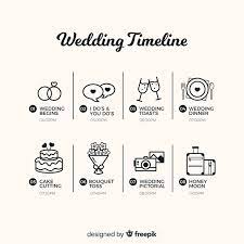 Linear Style Wedding Timeline Template Free Vector Nohat Free For Designer