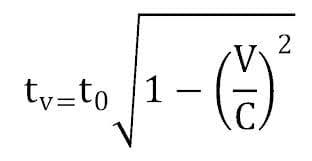 相対性理論による時間の計算式